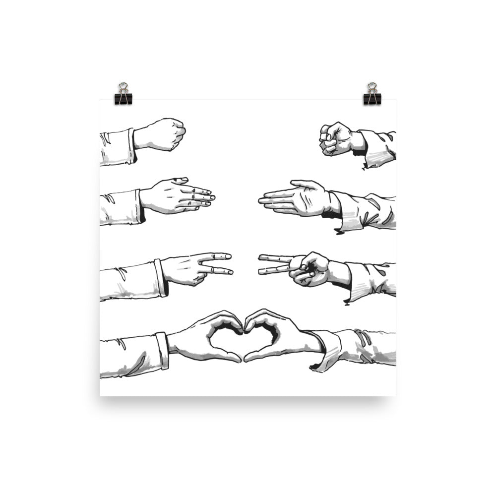 Rock, Paper, Scissors, Love - Print