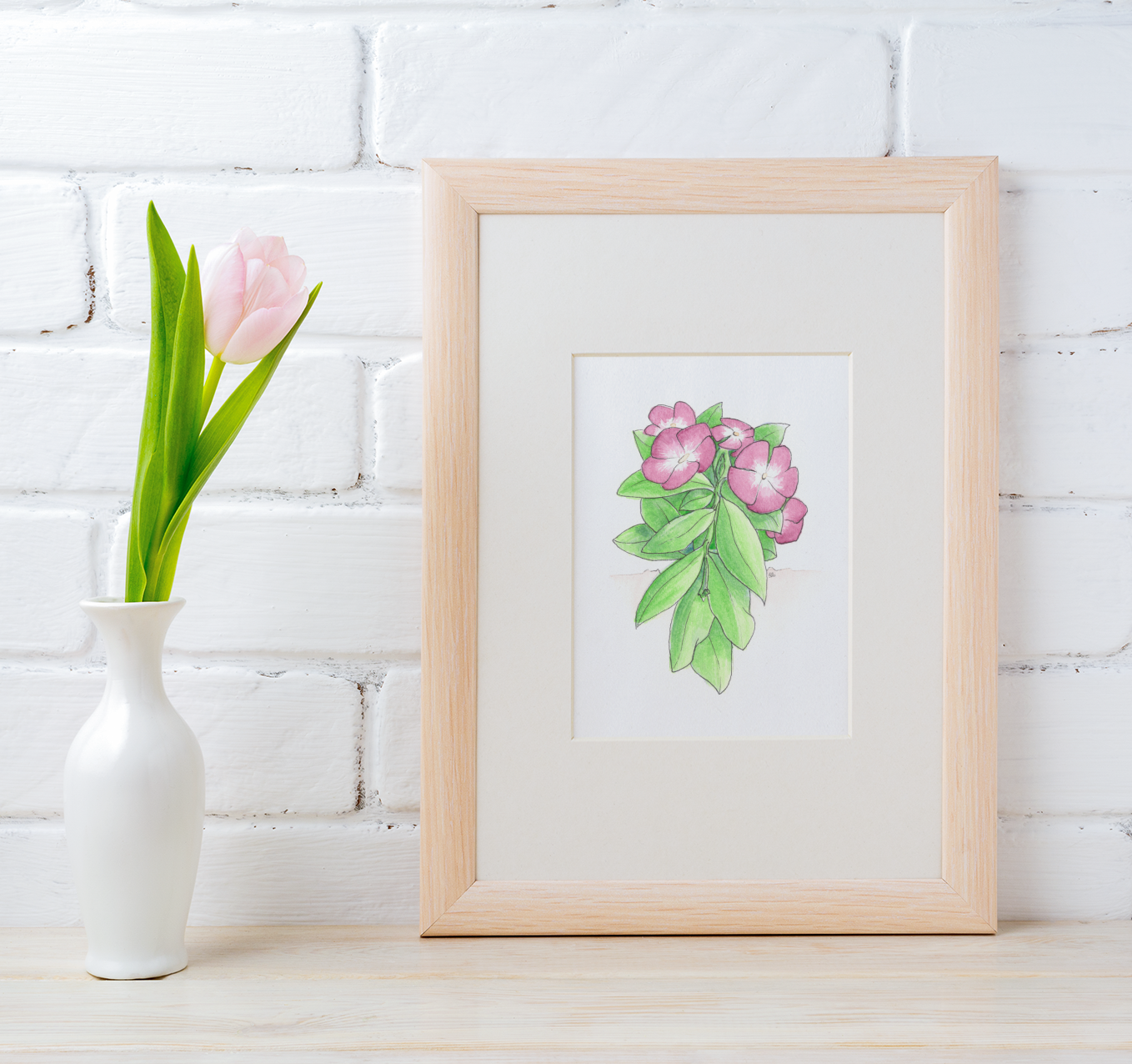 Grandma's Garden, Pansies - Print