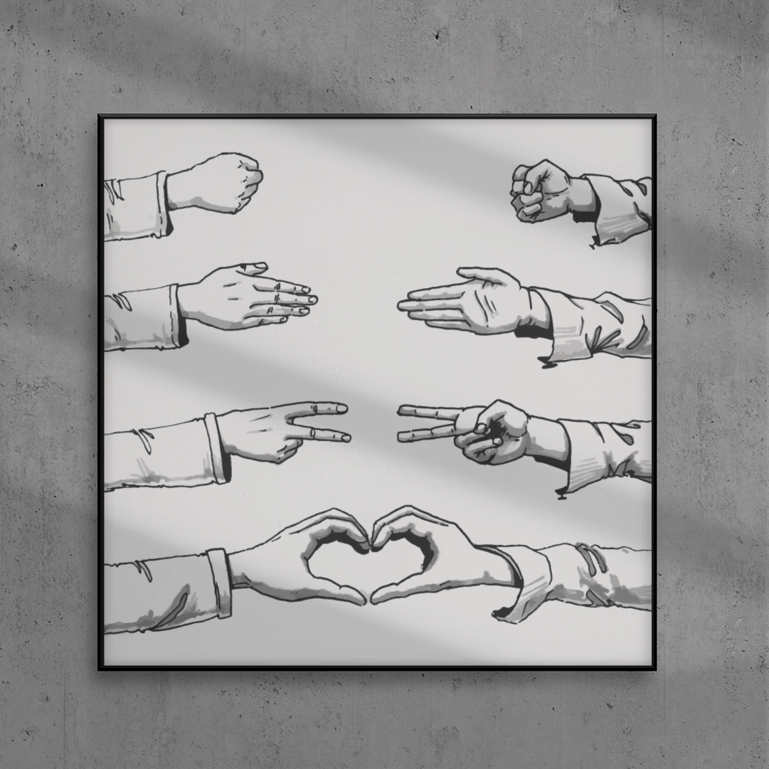 Rock, Paper, Scissors, Love - Print