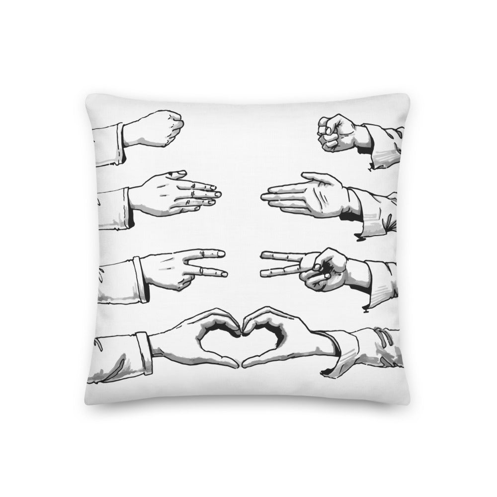 Rock, Paper, Scissors, Love - Premium Pillow